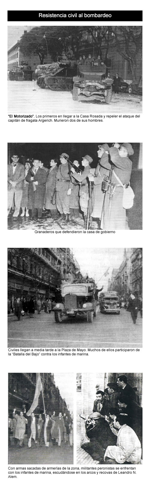 resistencia civil al bombardeo de plaza de mayo